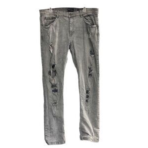EVOLVE 5 Men’s Premium Denim Collection Distressed Jeans 38/32 Measures Smaller